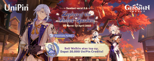 Beli Welkin & Top Up di UniPin, Flat Cashback 20.000 UniPin Credits Menanti Tiap Hari!